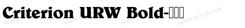 Criterion URW Bold字体转换